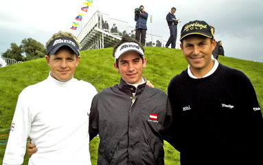 Sein vorbild Luke Donald und David Howell in Portugal beim World Golf Championchip